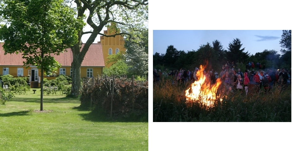 Skt. Hans-hygge i præstegårdshaven