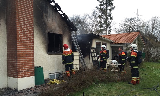 Brand i villa i Karlslunde