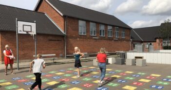 Elever på Havdrup Skole øver sig i at gøre skolevejen sikker