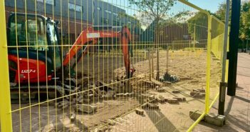 Ny belægning foran Solrød Bibliotek og Kulturhus