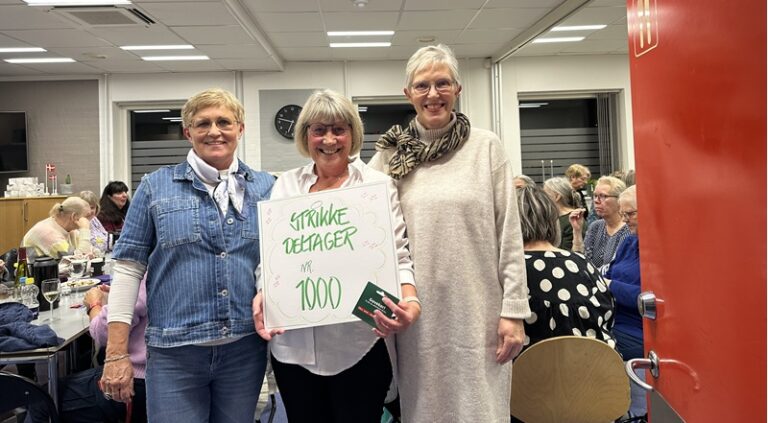 Strikker nummer 1000 blev fejret i SuperBrugsen