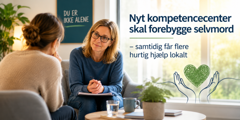 Nyt kompetencecenter skal forebygge selvmord – samtidig får flere hurtig hjælp lokalt