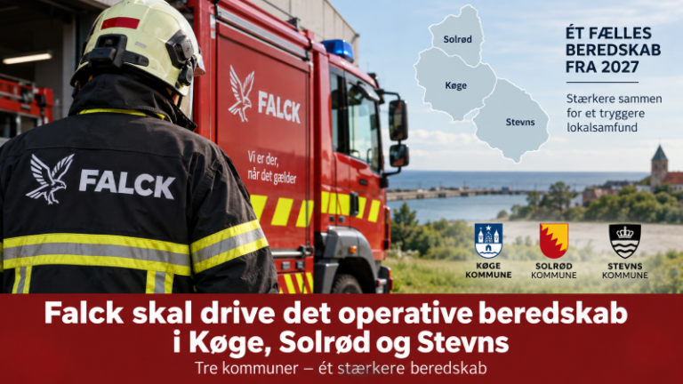 Falck skal drive det operative beredskab i Køge, Solrød og Stevns