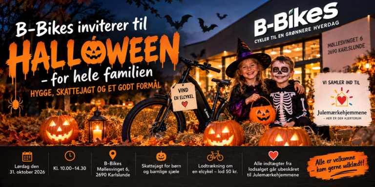 B-Bikes inviterer hele lokalområdet til Halloween – og samler ind til Julemærkehjemmene